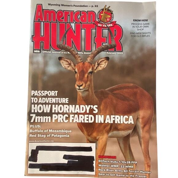 American Hunter February 2023 Wyoming Women Foundation Build Butcher Shop - Picture 1 of 9